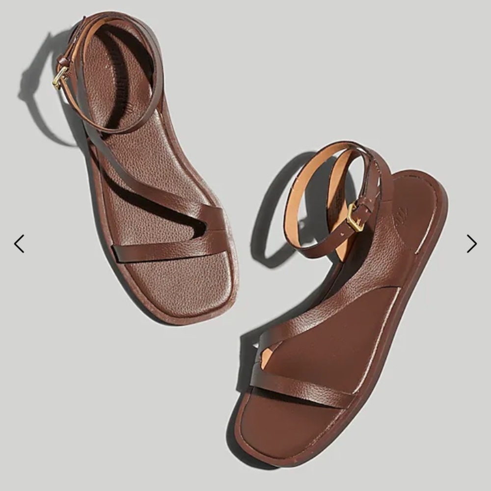 The Mabel Asymmetric-Strap Sandal by Madewell size 7